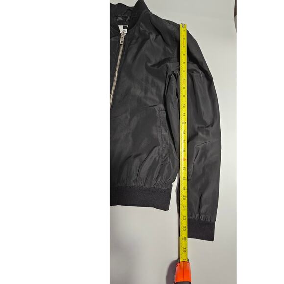 Mens TopMan Black Bomber Jacket Size Small - Picture 5 of 8